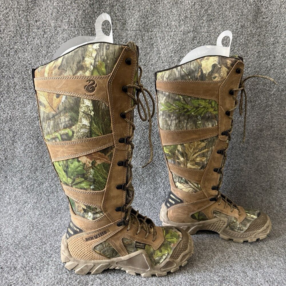 Red Wing Irish Setter Snake Boots 1821 Women 8.5 Waterproof ScentBan Camouflage